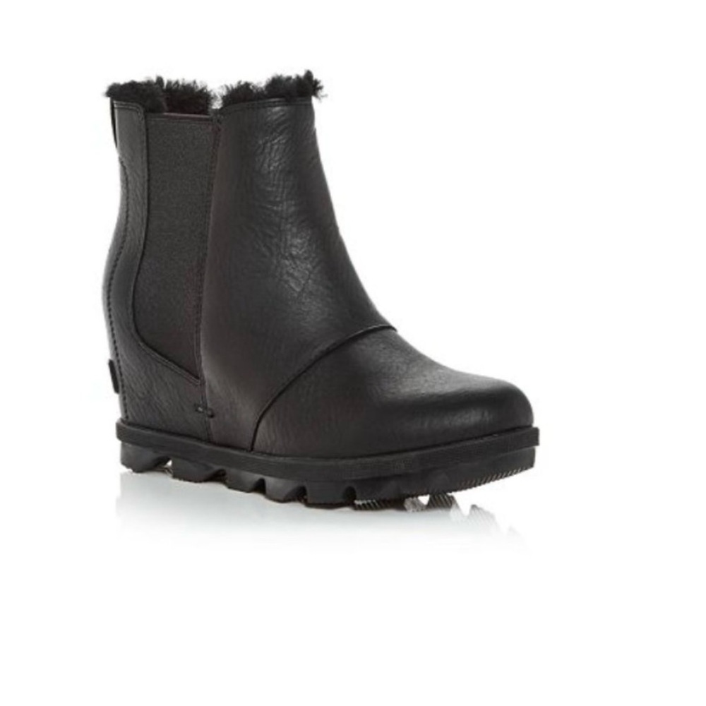 Sorel Black Wedge Chelsea Boots